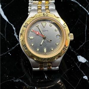 Bulova Silver and Gold Marine Star Watch.  Unused. New, old stock.